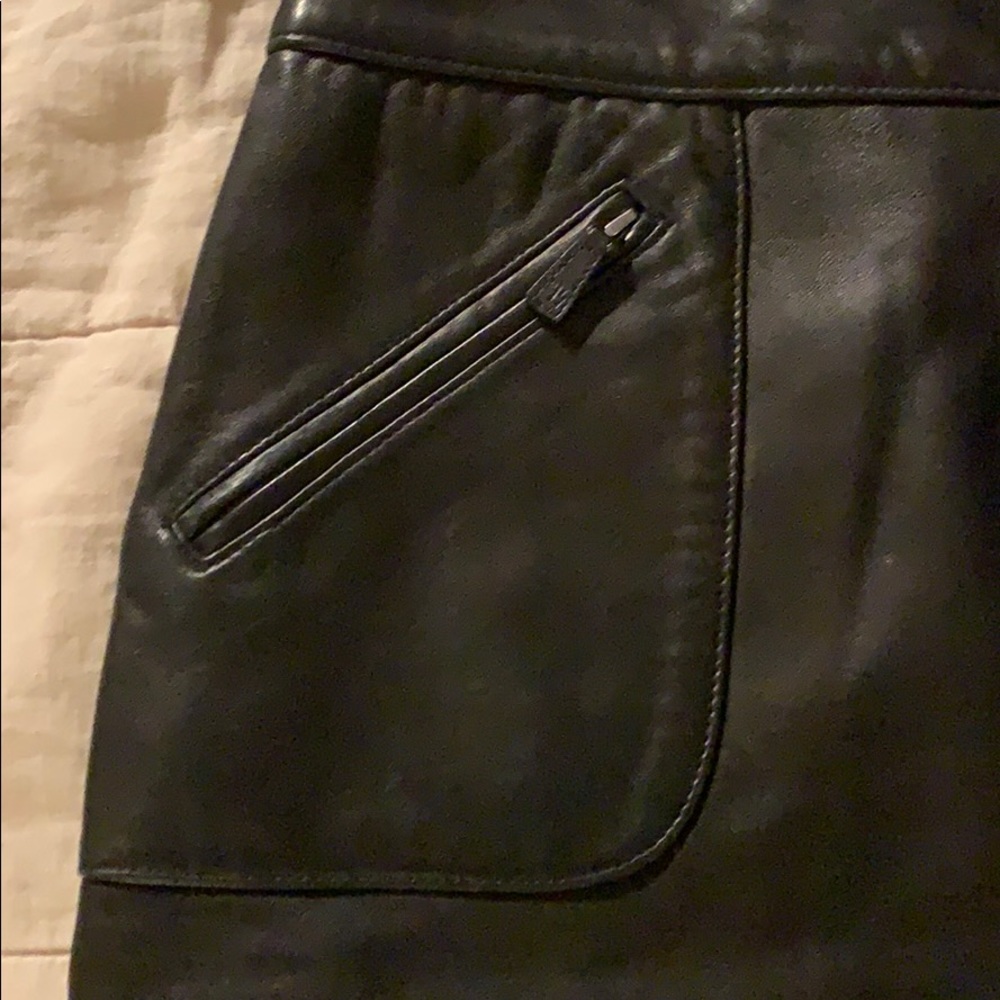 Ralph Lauren black leather skirt super soft